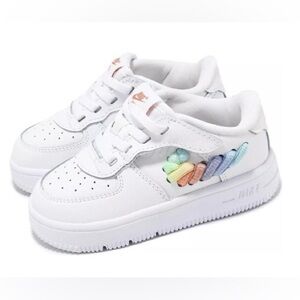 Nike Force 1 Low LV8 EasyOn Rainbow Baby/Toddler Sneakers